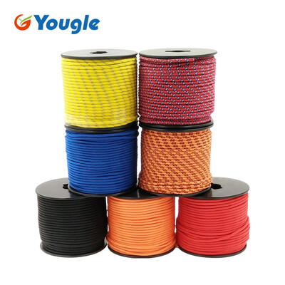 YOUGLE 5Strand 350 Paracord izpletņa aukla Virve Mil Spec Climbing Camping Trikotāžas aproce izdzīvošanas aprīkojums 164FT