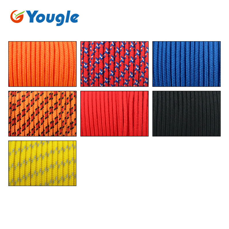 YOUGLE 5Strand 350 Paracord izpletņa aukla Virve Mil Spec Climbing Camping Trikotāžas aproce izdzīvošanas aprīkojums 164FT
