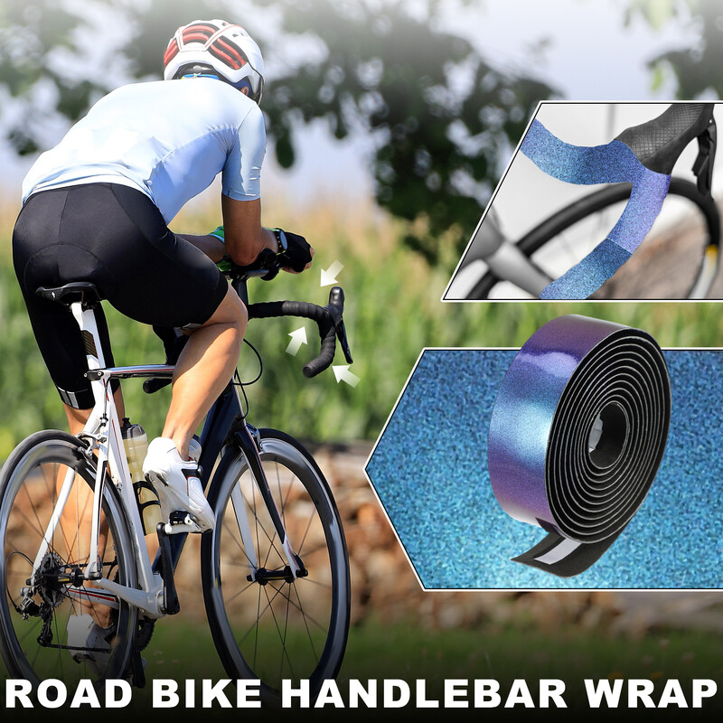 X Autohaux 1 par traka za upravljač bicikla protiv klizanja s čepovima za cestovne bicikle Plavo Ljubičasta