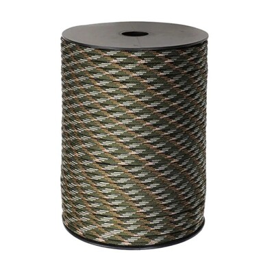 7 serdeņi 550 Paracord vads 100 M diametrā 4 mm, paredzēts izdzīvošanai āra kempingā.
