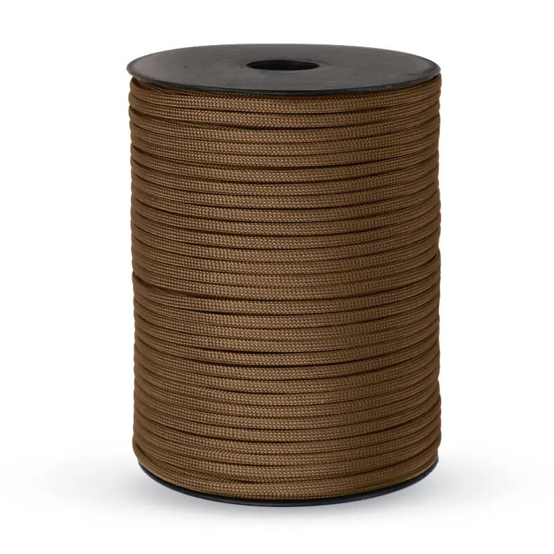 7 serdeņi 550 Paracord vads 100 M diametrā 4 mm, paredzēts izdzīvošanai āra kempingā.
