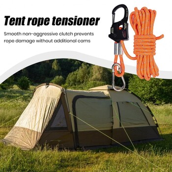 Camping Gear Tent Rope Tensioner από κράμα αλουμινίου Ελαφρύς φορητός ρυθμιστής κορδονιού για ισχυρή φέρουσα αντοχή και ρυθμιζόμενο