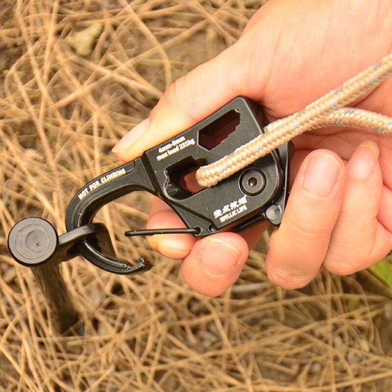 Oprema za kampiranje Zatezač užeta za šator od aluminijske legure Lagani prijenosni regulator kabela za snažnu izdržljivost Podesiv