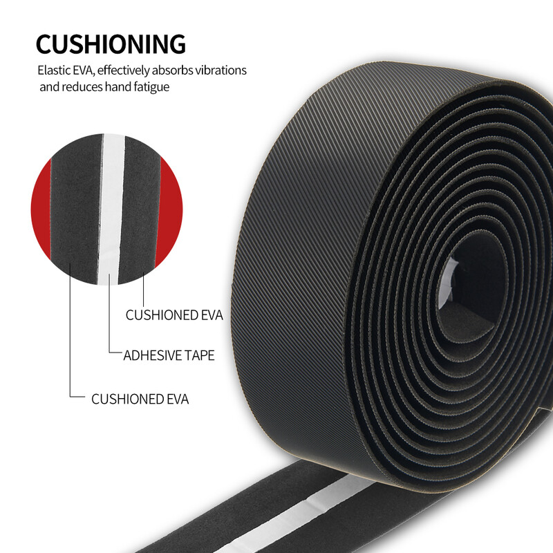 MOTSUV Bandă pentru ghidon pentru bicicletă de drum Bară pentru bicicletă Anti-alunecare PU Amortizare EVA Absorbție de șoc Bandă pentru mâner Banda de bară pentru ciclism Dop de capăt Prat