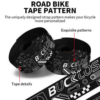 BUCKLOS Speed Race Handlebar Tape Anti-slip Tape Bike Handlebar Winding Soft Damping Road Bicycle Handlebar Wrapper Велосипедна лента