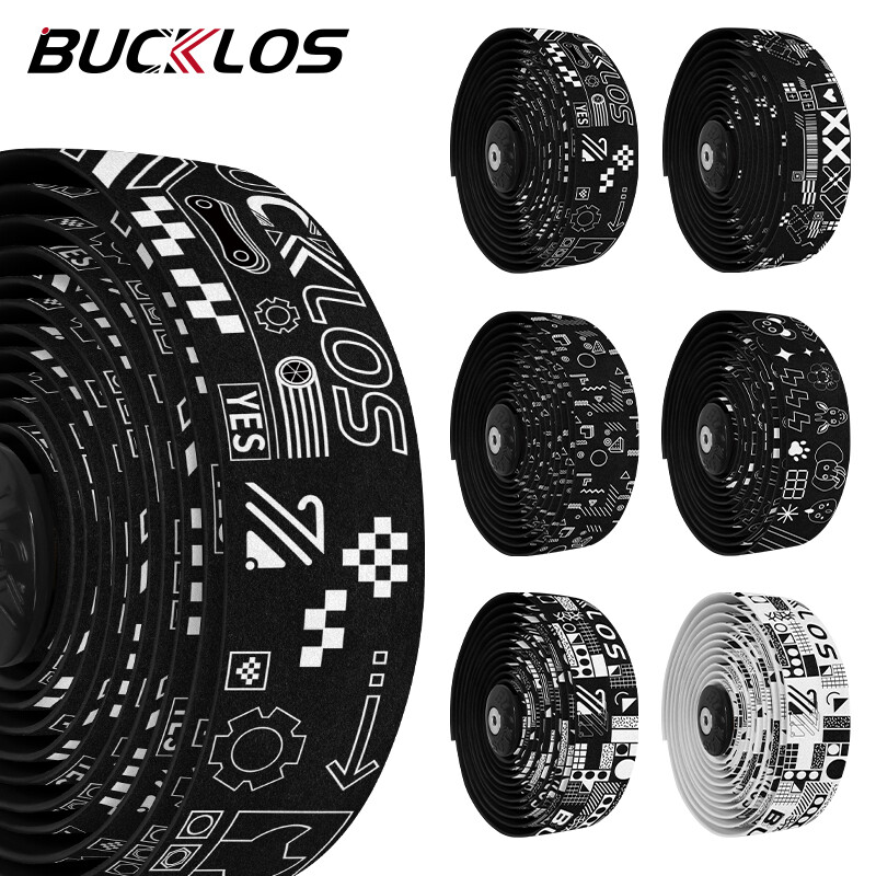 BUCKLOS Speed Race Stūres lente Pretslīdes lente Velosipēda stūres tinums Mīksts Amortizators Ceļa velosipēda stūres aptinējs Velosipēdu lente