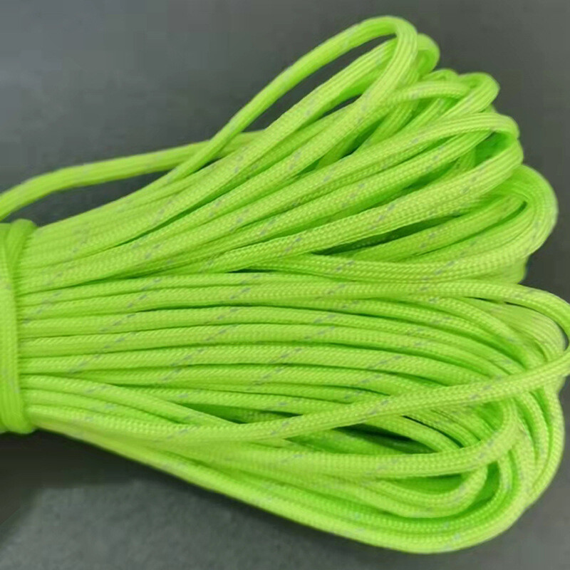 5 m 4 mm „Paracord 550“ parašiuto laidas, lauko žygių diržas, vilkimas, stovyklavimo virvė, drabužių palapinė, alpinizmo išgyvenimo priedai