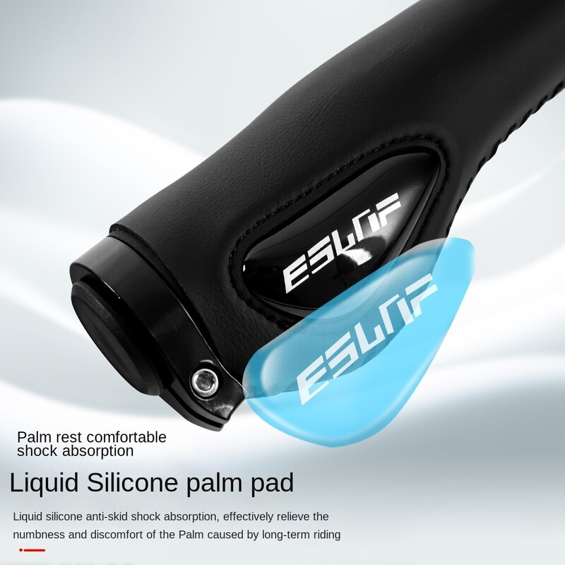 Velosipēdu rokturi mīksta gumija MTB kalnu velosipēdam Triecienizturīgs pretslīdes stūres pārsega slēdzene uz ergonomiskām riteņbraukšanas roktura daļām