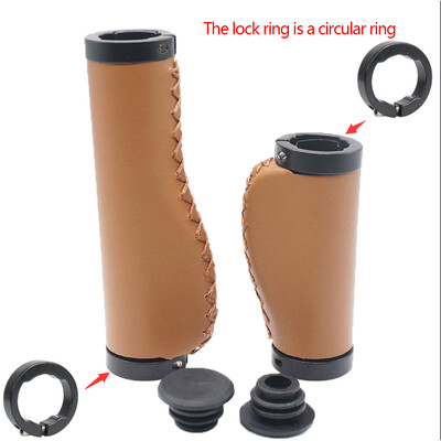 Mtb rokturi elektriskie velosipēda pretslīdēšanas nodilumizturīgi gaļas bumbu rokturi Vispārīgi velosipēdu piederumi Velosipēda ādas stūres rokturis