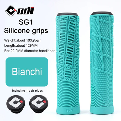 ODI SG1 MTB mīksti silikona rokturi velosipēda stūres rokturis divvirzienu pretslīdes triecienu absorbējošs roktura pārsegs velosipēda universālie aksesuāri