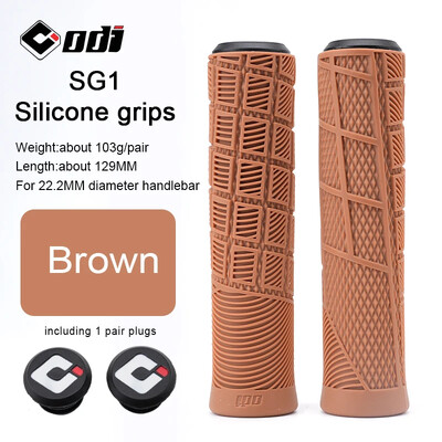 ODI SG1 MTB mīksti silikona rokturi velosipēda stūres rokturis divvirzienu pretslīdes triecienu absorbējošs roktura pārsegs velosipēda universālie aksesuāri