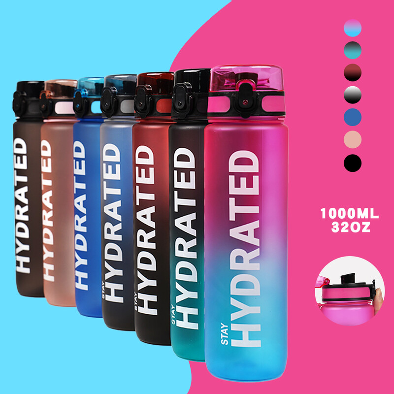 Boca vode 7 boja, 32oz, šarena plastična posuda za piće, otporna na curenje, velikog kapaciteta Vrčevi za vodu za piće za planinarenje na otvorenom