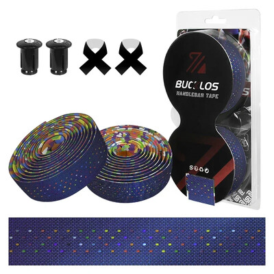 BUCKLOS traka za upravljač cestovnog bicikla Silikonska + EVA izdržljiva traka za šipku za bicikl s čepovima na kraju šipke Neklizajući dodaci za bicikl otporan na udarce