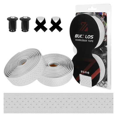 BUCKLOS traka za upravljač cestovnog bicikla Silikonska + EVA izdržljiva traka za šipku za bicikl s čepovima na kraju šipke Neklizajući dodaci za bicikl otporan na udarce