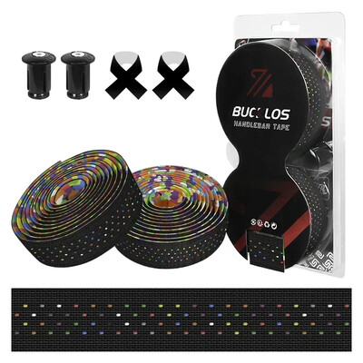BUCKLOS traka za upravljač cestovnog bicikla Silikonska + EVA izdržljiva traka za šipku za bicikl s čepovima na kraju šipke Neklizajući dodaci za bicikl otporan na udarce