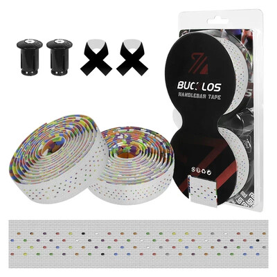 BUCKLOS traka za upravljač cestovnog bicikla Silikonska + EVA izdržljiva traka za šipku za bicikl s čepovima na kraju šipke Neklizajući dodaci za bicikl otporan na udarce
