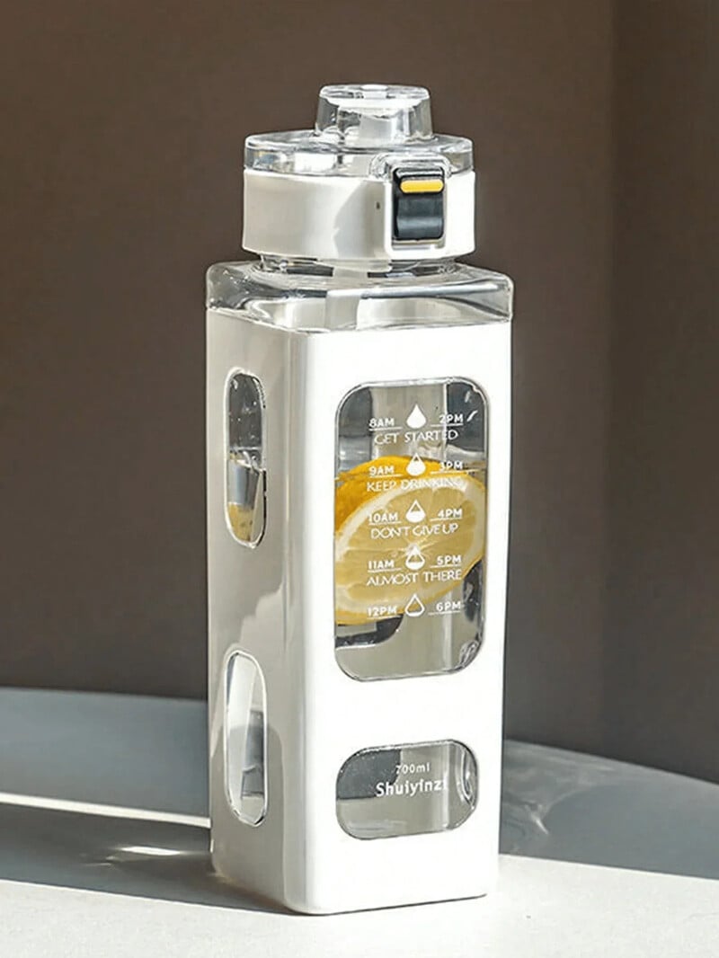 700 ml 1 gabalo baltas sportinis vandens butelis, nešiojamas puodelis „Sippy“, tinkantis važinėtis dviračiu ir nešioti lauke