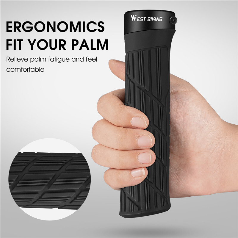 WEST BIKING Velosipēdu rokturi mīkstas gumijas MTB šosejas velosipēdu rokturi Triecienizturīgi pretslīdes stūres pārsegs Krāsaini riteņbraukšanas stūres rokturi