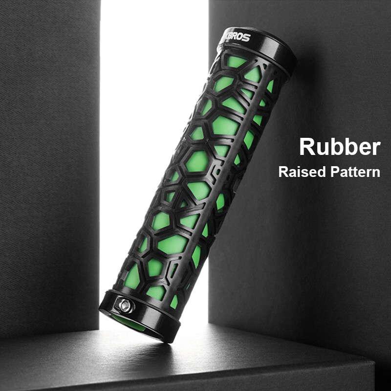 ROCKBROS velosipēda rokturi Triecienizturīgi stūres pārsegi Režģi Dizains Riteņbraukšanai Dubultās bloķēšanas aproces BMX MTB velosipēdu piederumi