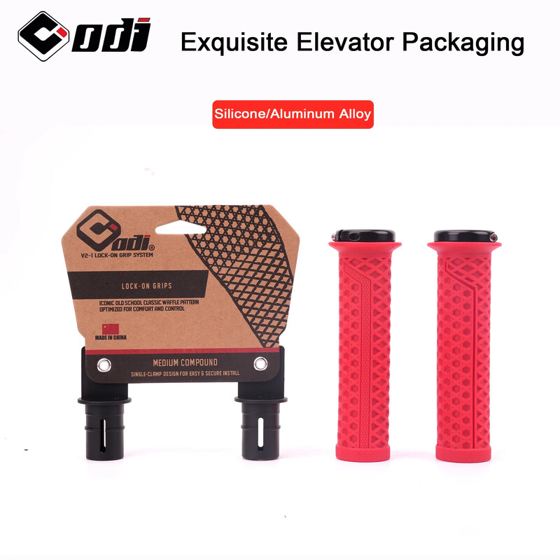 ODI VS-21 MTB stūres rokturi silikona fiksējams velosipēda pārsegs, atjaunināts vafeļu raksts, pretslīdēšanas triecienu absorbcijas roktura daļas