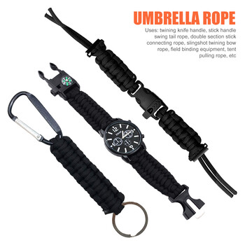 5M Paracord Survival Κορδόνι αλεξίπτωτου 4mm 9 Stand Lanyard DIY Kit Σκηνή ρούχων για κάμπινγκ Σκηνή πεζοπορίας Εξοπλισμός αναρρίχησης