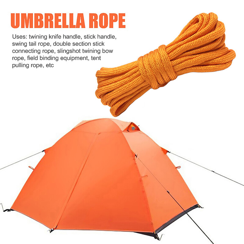 5M Paracord Survival Parachute Cord 4mm 9 Stand Lanyard DIY Kit Uže za odjeću na otvorenom Kampiranje Šator Uže Planinarenje Oprema za penjanje