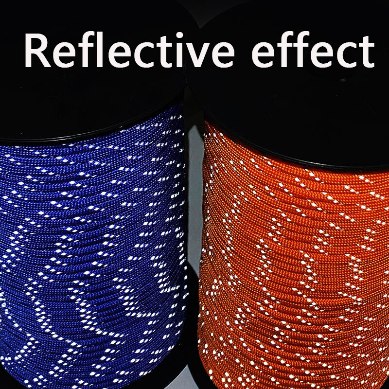 10 M atstarojošs Paracord 550 vads, 7 stieņu 4 mm telts virve kempinga izdzīvošanas piederumi, brīdinājuma izpletņa līnija pārgājienu nojumes aukla