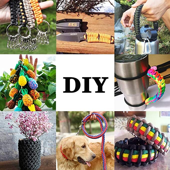 Paracord 550 Padáková šnúra, šnúrka do stanu, Mil Spec Type III, 7 prameňov, 100 stôp, na turistiku, kempovanie, 208 farieb, lezecké lano