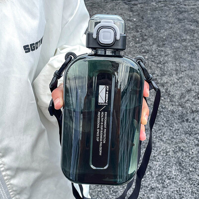 Jauns kvadrātveida sporta kauss augsta izskata līmeņa pārnēsājams studentu pieaugušo bērnu vīriešu ietilpības plastmasas augstas temperatūras salmu kauss