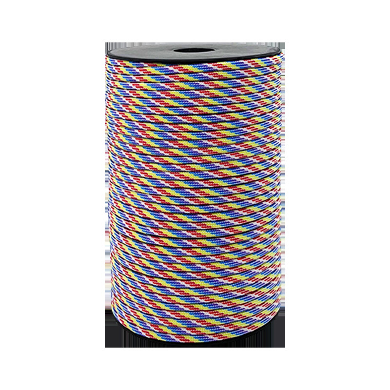 100 M/328 pēdas uz vārpstas uzstādīta 550 gabarīta 9 dzīslu lietussarga virve 4 mm izpletņa virve rokassprādze pīta stiepļu telts vilkšanas virve vēja virve