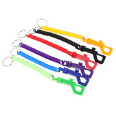 6 tk vedru võtmehoidja karabiin võtmehoidja kaelapael, spiraal venitav klambriga konksuga plastikust põdrapoolne benji nöör