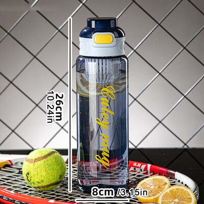 Ūdens pudeles 1000 ml ūdens pudele Motivējoša sporta pudele ar laika marķieri Necaurlaidīgs kauss Fitness BPA bezmaksas portatīvie dzērieni