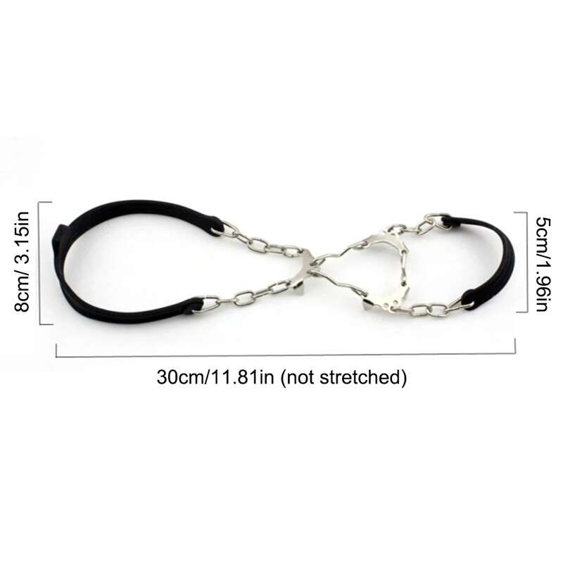 6 zobu ziemas ledus nagi, pretslīdēšanas alpīnisma skavas Unisex sniega spīļu apavu pārsegi āra ķēdes apavu tapas