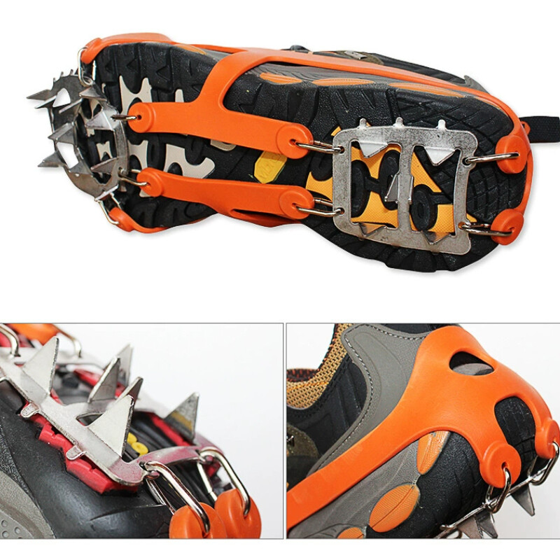 1 paar jäähaarats nael jalatsite jaoks libisemisvastane matkamine ronimine lumenaelad krampid Klambrid kett küünised käepidemed saapad kate