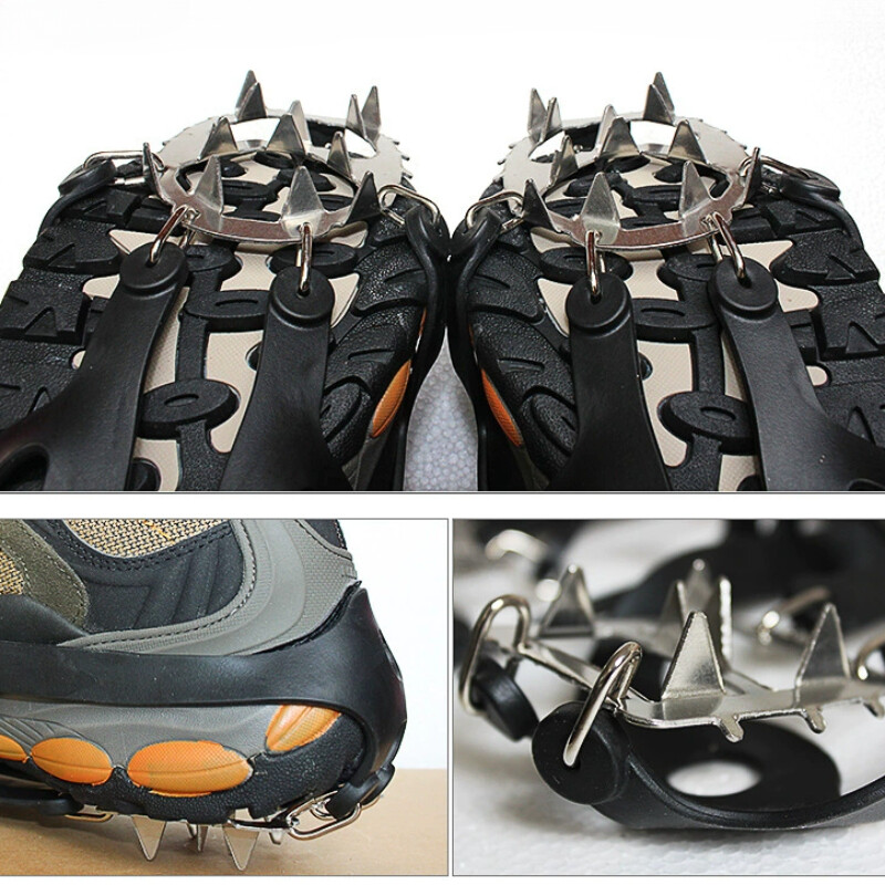 1 paar jäähaarats nael jalatsite jaoks libisemisvastane matkamine ronimine lumenaelad krampid Klambrid kett küünised käepidemed saapad kate