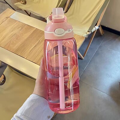 1 L pārnēsājamas lielas ietilpības ūdens pudeles Sporta ūdens pudeles ar salmiem Vīriešiem Sieviešu Tritan materiāls BPA bez maksas sporta zāles kempinga ekskursijai