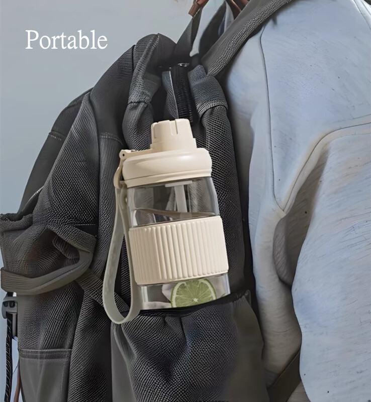 1000ml/750ml visokokvalitetna boca za vodu od materijala od tritana sa slamkom, prijenosna modna izdržljiva boca za piće za putovanja na otvorenom