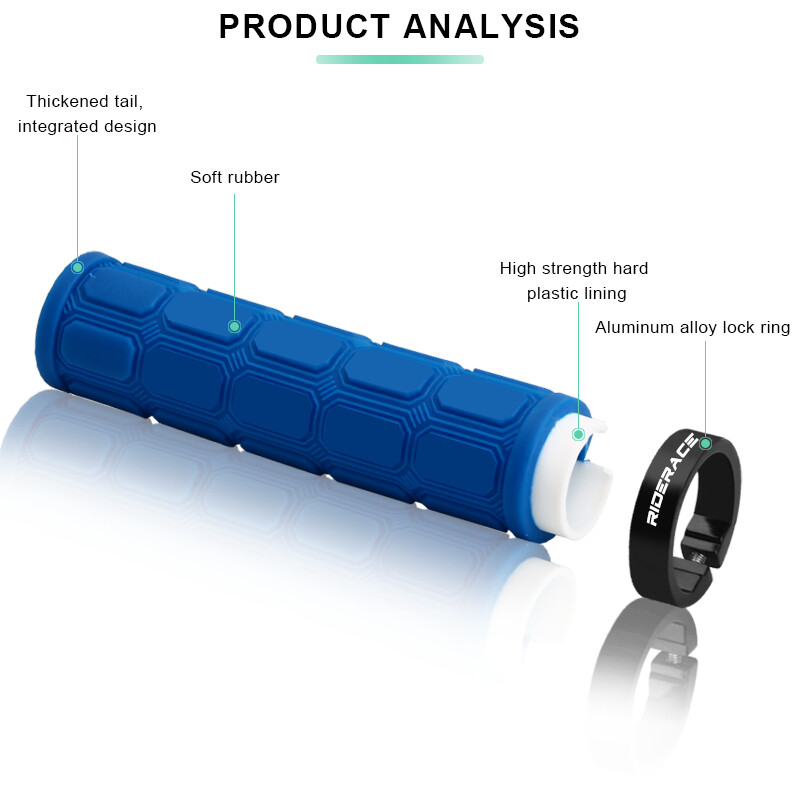 RIDERACE kalnu velosipēda stūres rokturu slēdzene uz MTB velosipēda roktura pārsega gumijas triecienizturīgi, neslīdoši, ergonomiski riteņbraukšanas rokturi