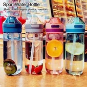 Plastmasas ūdens pudele dzeršanai Pārnēsājama sporta tējas kafijas tase Virtuves instrumenti Bērnu ūdens pudele skolai