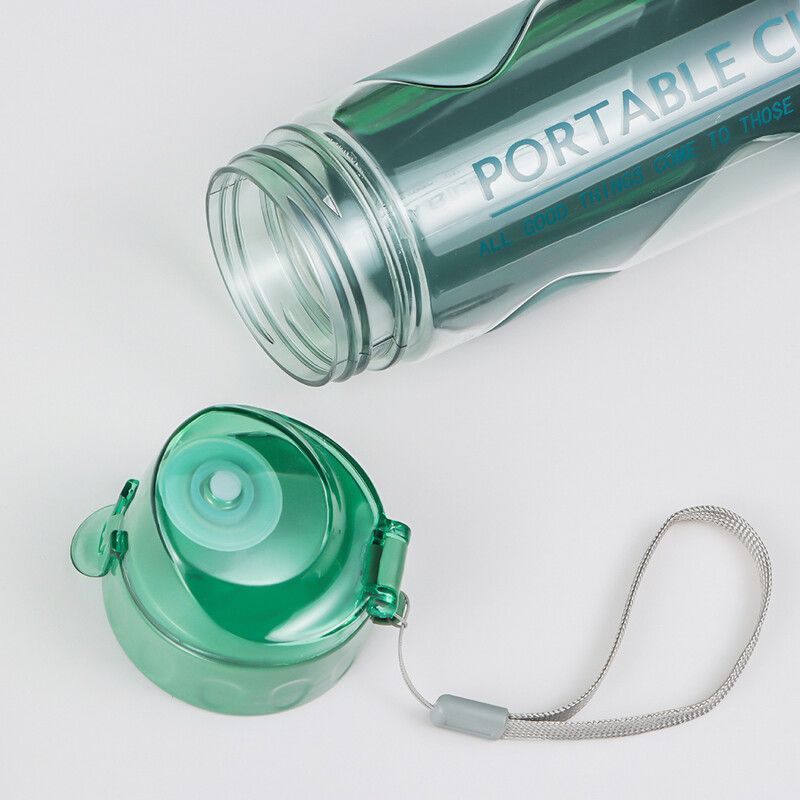 500 ml pārnēsājama sporta ūdens pudele plastmasas āra sporta zāle ceļojumu dzērienu krūzes caurspīdīga necaurlaidīga dzeramā pudele