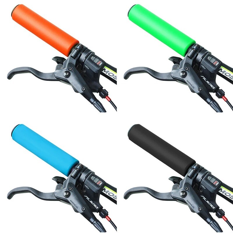 2gab. Mīksta silikona velosipēda stūres rokturi āra MTB šosejas velosipēda sūkļa rokturi, pārklājums pret slīdēšanu, spēcīgi atbalsta rokturi riteņbraukšanas daļa