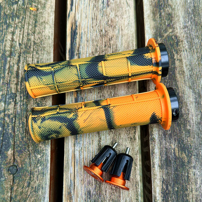 Universāls jauktu krāsu velosipēda rokturis, viena sānu slēdzene, gumija, neslīdoša, mīksta triecienu absorbējoša kalnu velosipēda roktura roktura riteņbraukšanas daļas