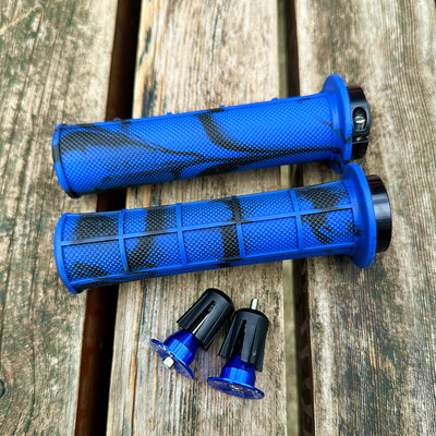 Universāls jauktu krāsu velosipēda rokturis, viena sānu slēdzene, gumija, neslīdoša, mīksta triecienu absorbējoša kalnu velosipēda roktura roktura riteņbraukšanas daļas