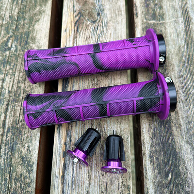 Universāls jauktu krāsu velosipēda rokturis, viena sānu slēdzene, gumija, neslīdoša, mīksta triecienu absorbējoša kalnu velosipēda roktura roktura riteņbraukšanas daļas