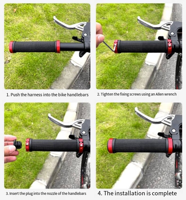 PE gumijas MTB rokturi sakausējuma aproces Divpusēja slēdzene velosipēda rokturis rokturis pret slīdēšanu riteņbraukšanai stūres piedurkne BMX velosipēda piederumi