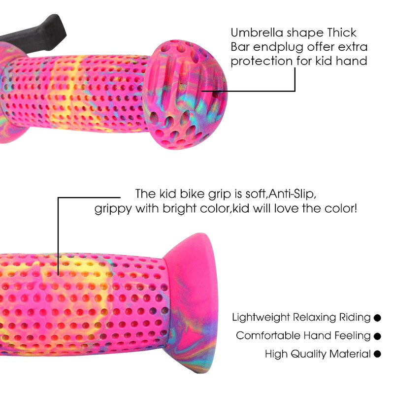 2gab Gumijas rokturis velosipēda roktura roktura roktura pārsegs pretslīdes trīsriteņa skeitborda skrejriteņa stūre bērniem bērniem riteņbraukšanai