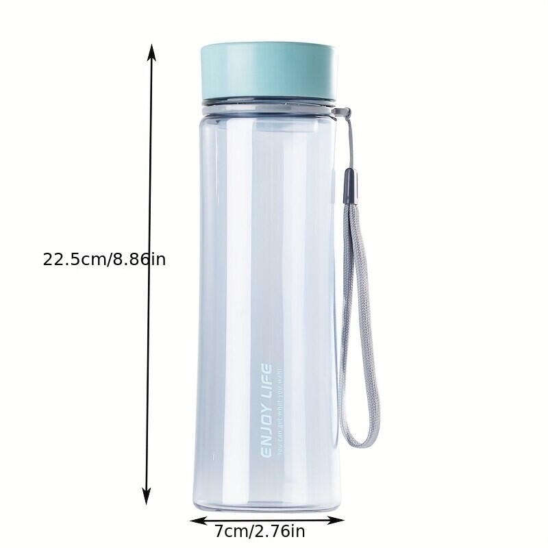 Pārnēsājams plastmasas ūdens glāze āra sporta ūdens glāze pārnēsājama virve, taisna glāze Plastmasas ērta glāze ar aizzīmogoto studentu