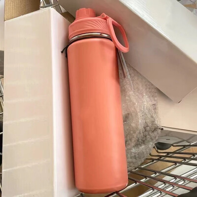 710 ml Lulu izolēts ūdens kauss sporta pudeles ūdens pudeles nerūsējošā tērauda tīra titāna vakuuma pārnēsājams necaurlaidīgs āra kauss