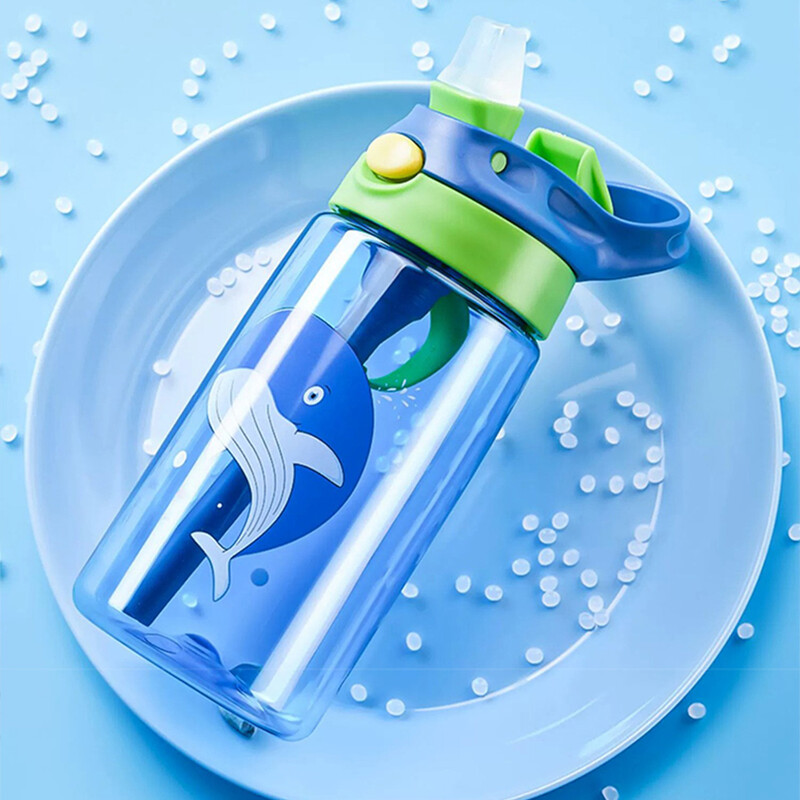 480 ml bērnu ūdens pudele ar salmiņiem bērniem ūdens sūcējs kauss bērniem plastmasas pudeles āra dzeršanai pudele skolēniem dzērienu trauki