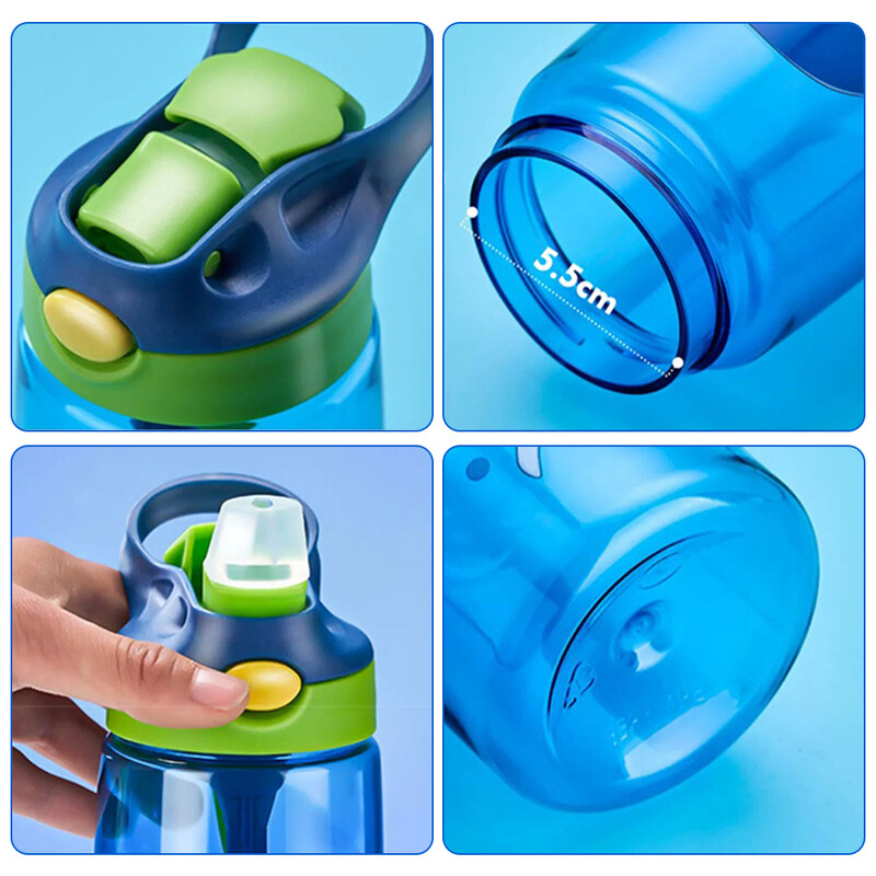 480 ml bērnu ūdens pudele ar salmiņiem bērniem ūdens sūcējs kauss bērniem plastmasas pudeles āra dzeršanai pudele skolēniem dzērienu trauki